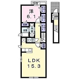 コンフォート　スペース 2階1LDKの間取り