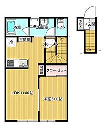 星の指輪 2階1LDKの間取り