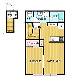 星の指輪 2階1LDKの間取り