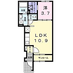 プライム 1LDKの間取図画像