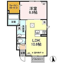 リーブラレオ 1LDKの間取図画像