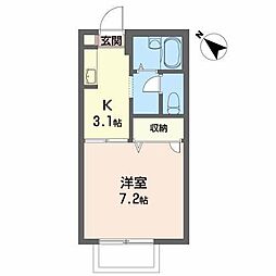 コモンライフ 1Kの間取図画像