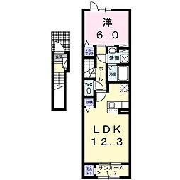 シャインコート 1LDKの間取図画像