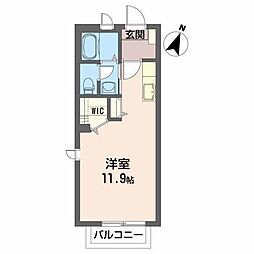 パルムG3 ワンルームの間取図画像