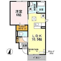 グランツA 1LDKの間取図画像