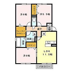 セジュール・ラシュレ3 3LDKの間取図画像