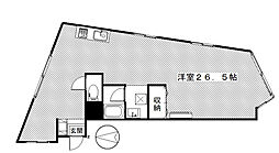 キュウブEX三俣 ワンルームの間取図画像