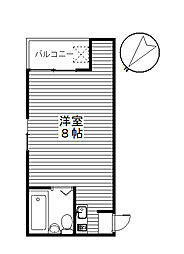 メルヘンハイツ城東 ワンルームの間取図画像
