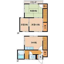 コーポサトミ 3DKの間取図画像