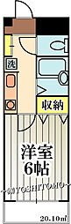 サンライズ田無-5 1Kの間取図画像
