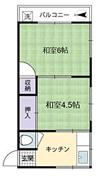 平井マンション 1Kの間取図画像