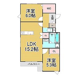 ＭＡＩＳＯＮ　ＮＯＢＥＬ　Ｂｅｓｓｈｏ 2階2LDKの間取り