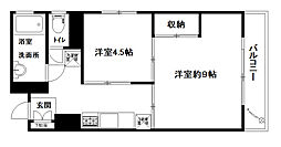 千石マンションの間取図画像
