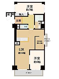間取図画像 2LDK