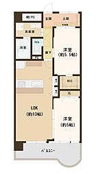 ストークマンション長堀 2LDKの間取図画像
