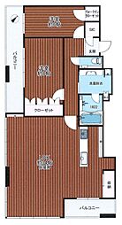 N4.タワー 2LDKの間取図画像