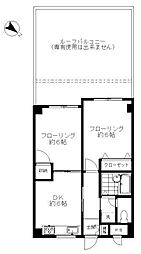 エビス東ハイツ第2 2DKの間取図画像