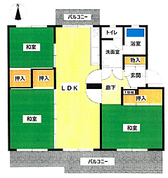 間取図画像 3LDK