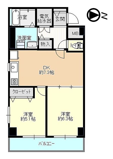 間取図:図面と異なる場合は現況優先