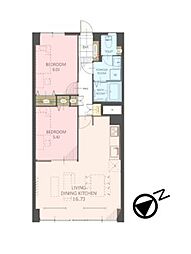小金井スカイコーポラス 3LDKの間取図画像