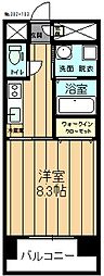 Residence利平治 1Kの間取図画像