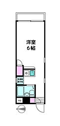 スワンズコープ山下 1Kの間取図画像