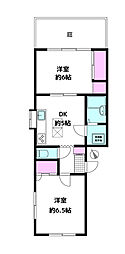パーク・ストーン 2DKの間取図画像