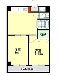 菱和パレス学芸大学 2DKの間取図画像