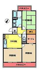 JR内房線 五井駅 バス10分 市原市役所下車 徒歩1分の賃貸アパート 2階3DKの間取り