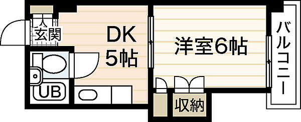 メゾンうえだ ｜広島県広島市西区大芝1丁目(賃貸マンション1DK・4階・22.68㎡)の写真 その2