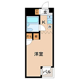 メゾンド・サンパティー ワンルームの間取図画像