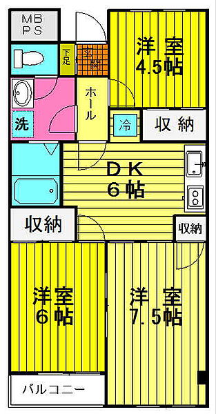 マンションコサカ 202号｜東京都八王子市元八王子町３丁目(賃貸マンション3DK・2階・55.85㎡)の写真 その2