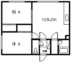 真下コーポ C ｜ 北海道旭川市豊岡九条6丁目3（賃貸アパート2LDK・2階・51.03㎡） その2