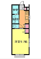 ラメール東金 1Kの間取図画像