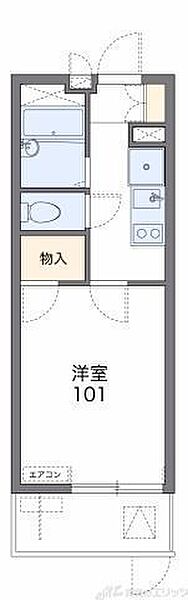 レオパレスドリームハイツ氷室 105｜大阪府高槻市氷室町１丁目(賃貸マンション1K・1階・22.35㎡)の写真 その2