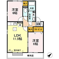 グランコートＣ 102 ｜ 広島県東広島市八本松町正力1304-1（賃貸アパート2LDK・1階・53.76㎡） その2