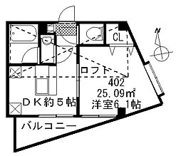 モンシャトー西荻窪 1DKの間取図画像