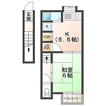 平成ハイツ 6 ｜ 三重県津市下弁財町津興（賃貸アパート1DK・1階・30.22㎡） その2