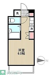 都営三田線 新高島平駅 徒歩5分の賃貸マンション 4階1Kの間取り