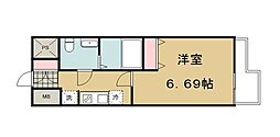 Ｎ−ｓｔａｇｅ　西所沢駅前 14階1Kの間取り