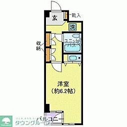 ワコーレ成増 2階1Kの間取り