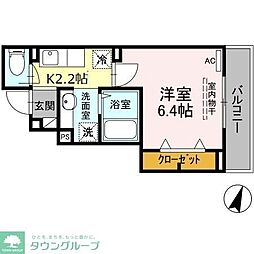 エクセリア高島平I 1階1Kの間取り