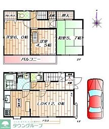 西大泉3丁目貸家 1階3LDKの間取り