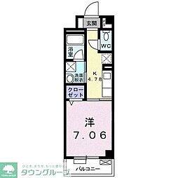 インテレクト 1階1Kの間取り