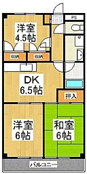 南住吉ハイツ 3DKの間取図画像