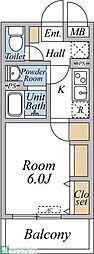 （仮称）リブリ・和光市白子 3階1Kの間取り