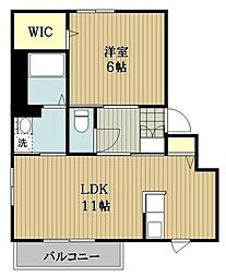グローリエ 1LDKの間取図画像