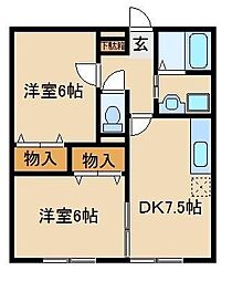 間取図画像 2DK
