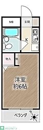 フレンズピュア新宿 1Kの間取図画像