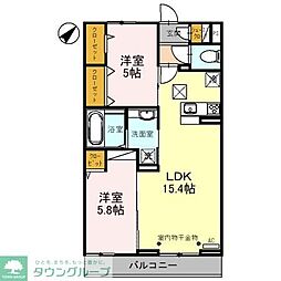 AvenueMinami 2LDKの間取図画像
